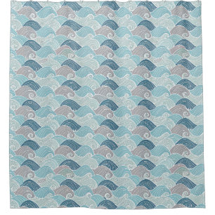 Rideaux De Douche Nappe de table Vague Océanique dans des nuances de