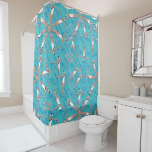 Rideaux De Douche Natation de charme de Sychronized