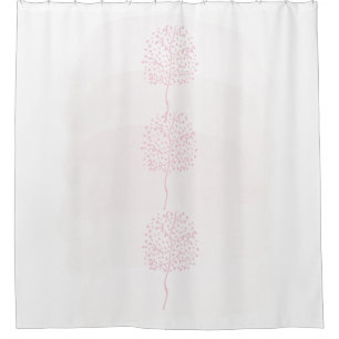 Rideaux De Douche Nature Abstraite rose moderne