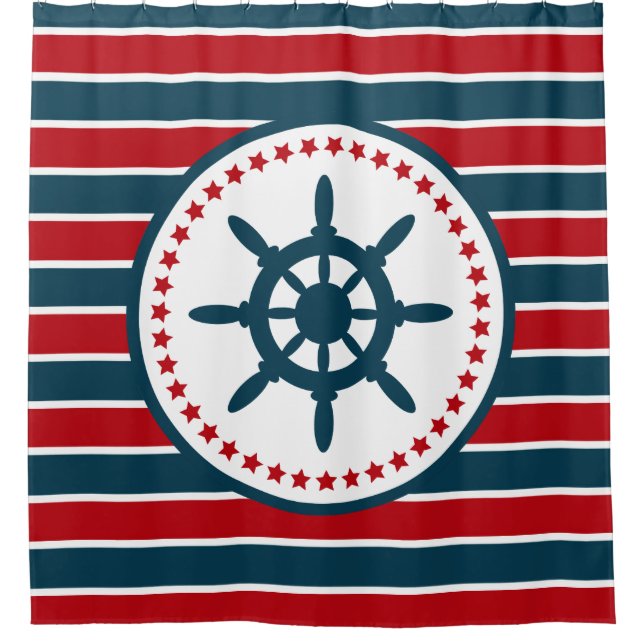 Rideaux De Douche Nautical design (Devant)