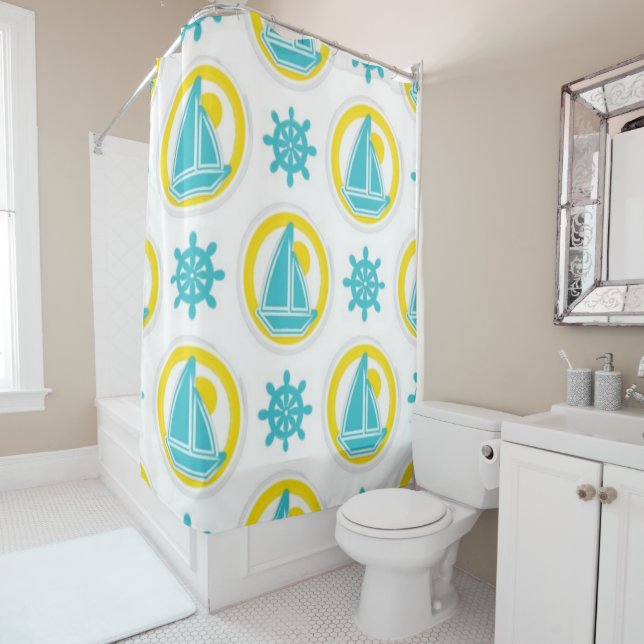 Rideaux De Douche Navires (En situation)