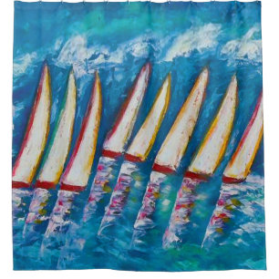 Rideaux De Douche Navires à voile Van Gogh (Voiliers)