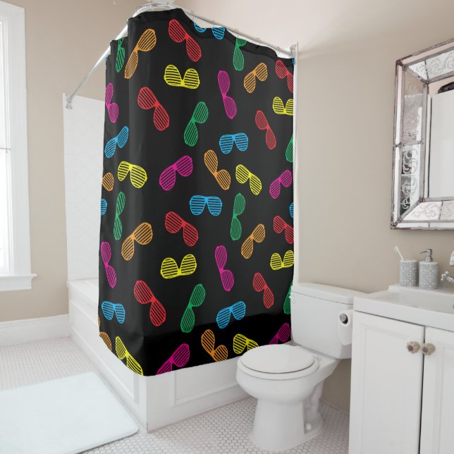 Rideaux De Douche Neon Classic Lunettes de soleil Motif (En situation)