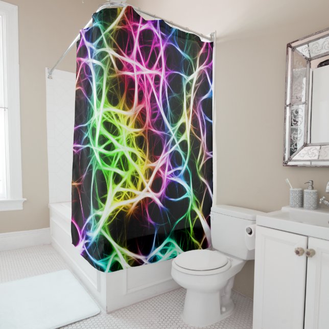 Rideaux De Douche Neurones colorés de cellules (En situation)