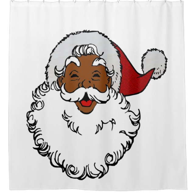 Rideaux De Douche noël d'afrique noire santa claus (Devant)