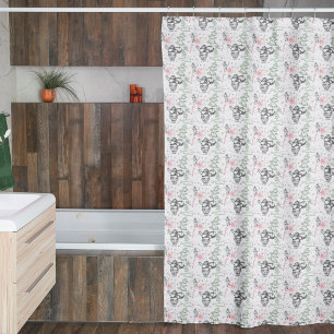 Rideaux De Douche Noël du Père Noël tiré à la main