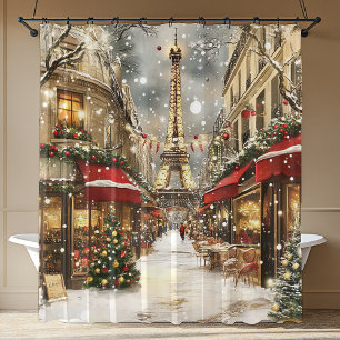 Rideaux De Douche Noël élégant à Paris vacances 
