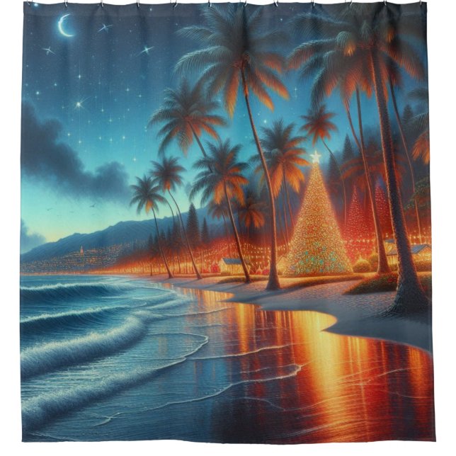 Rideaux De Douche Noël hawaïen/tropical (Devant)
