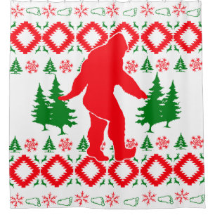 Rideaux De Douche Noël laid Bigfoot