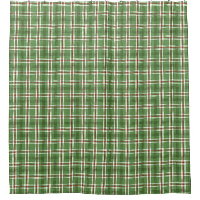 Rideaux De Douche Noël Vert Russe Agritourisme Plaid Holiday (Devant)