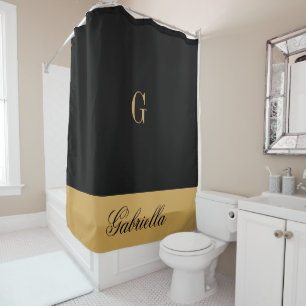 Rideaux De Douche Noir d'or