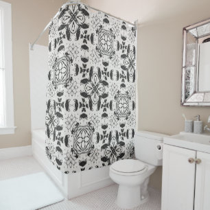 Rideaux De Douche Noir et blanc