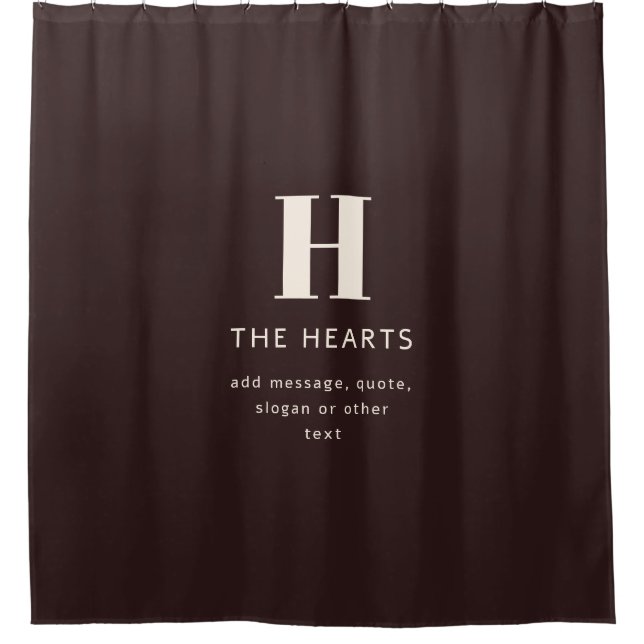 Rideaux De Douche Nom de famille ou nom d'entreprise modifiable (Devant)