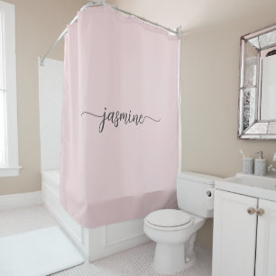 Rideaux De Douche Nom du monogramme personnalisé minimal pour la fil