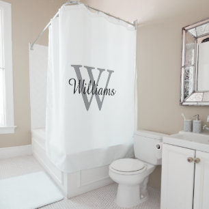 Rideaux De Douche Nom élégant en écriture monogramme