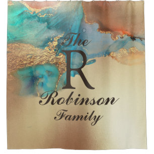 Rideaux De Douche Nom personnalisé Art