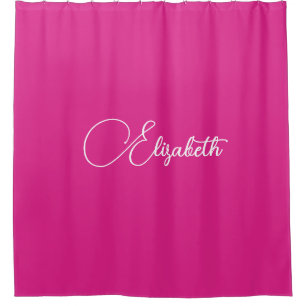 Rideaux De Douche Nom personnalisé Texte & Couleur Moderne Élégant R