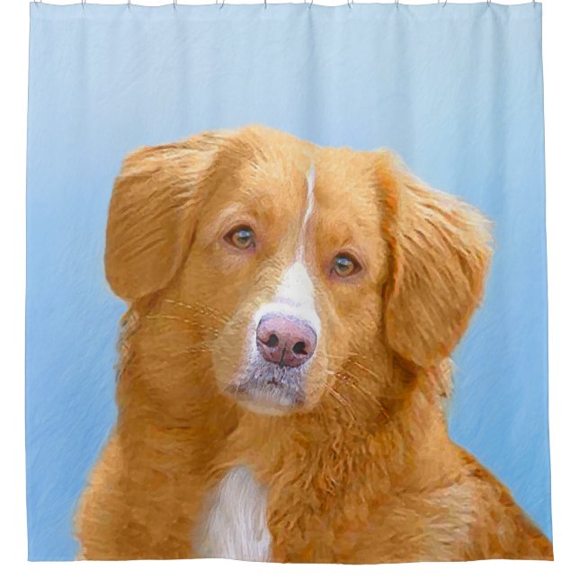 Rideaux De Douche Nouvelle-Écosse Peinture de chien pour l'essayeur  (Devant)