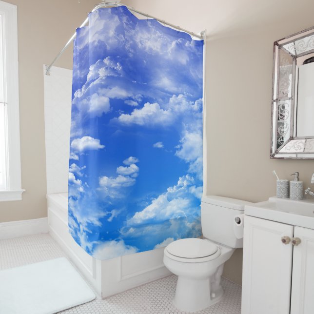 Rideaux De Douche Nuages (En situation)