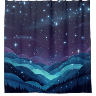 Rideaux De Douche Nuit de Starry Hills