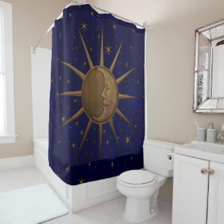 Rideaux De Douche Nuit étoilée de lune céleste de Sun