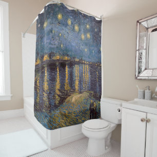 Rideaux De Douche Nuit étoilée sur le Rhône par Vincent Van Gogh