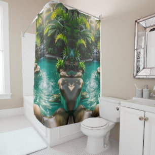 Rideaux De Douche Oasis tropicale - Vibrant
