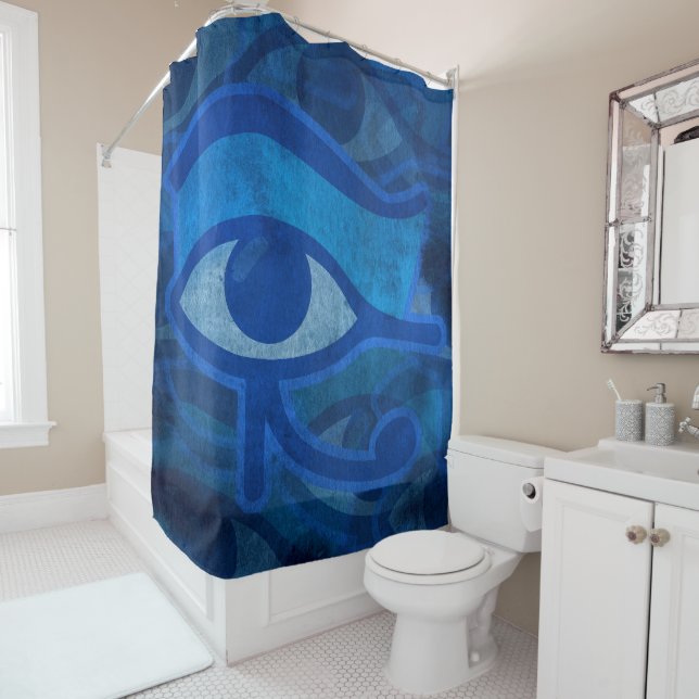 Rideaux De Douche OEil bleu (En situation)