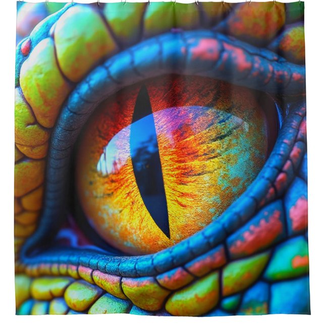 Rideaux De Douche OEil dragon (Devant)