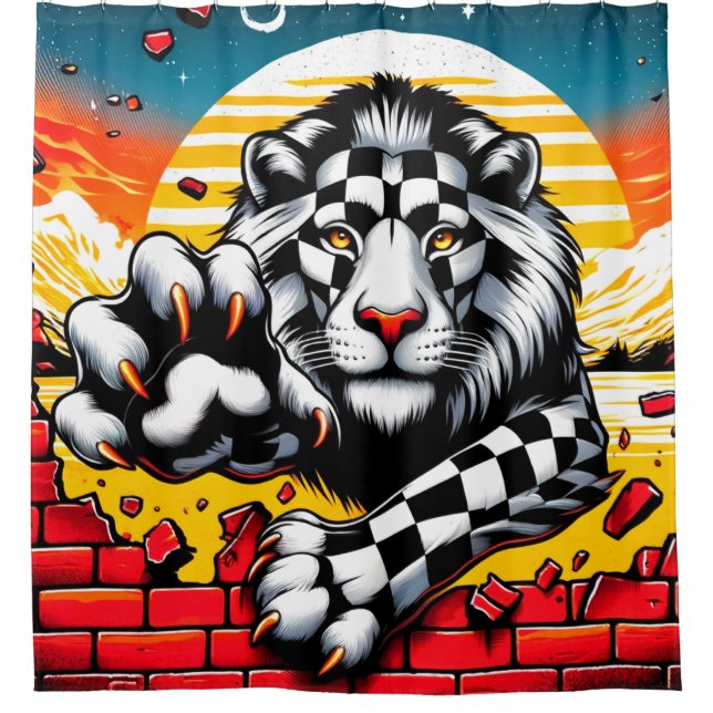 Rideaux De Douche OEuvre de Lion (Devant)