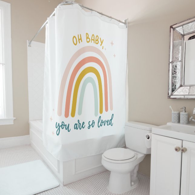 Rideaux De Douche Oh Bébé, Tu Es Si Amoureux (En situation)