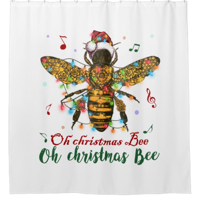 Rideaux De Douche Oh Christmas Bee Oh Christmas Bee Light (Devant)