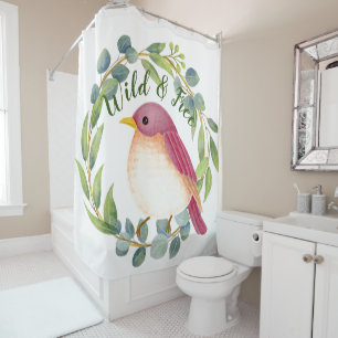 Rideaux De Douche Oiseau sauvage et chanteur gratuit
