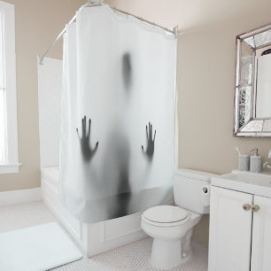 Rideaux De Douche Ombre de corps Halloween effrayant