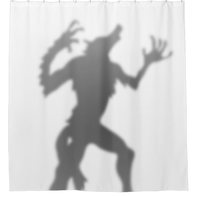 Rideaux De Douche Ombre drôle de silhouette de transformation de (Devant)