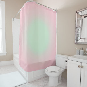 Rideaux De Douche Ombre Gradient Et Mint Rose