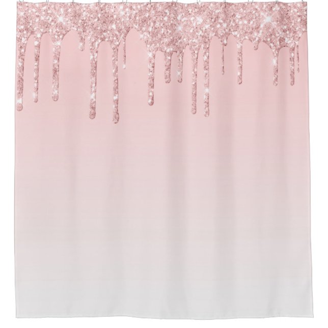 Rideaux De Douche Ombre rose. La Parties scintillant. (Devant)