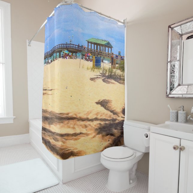 Rideaux De Douche Ombres des palmiers (En situation)
