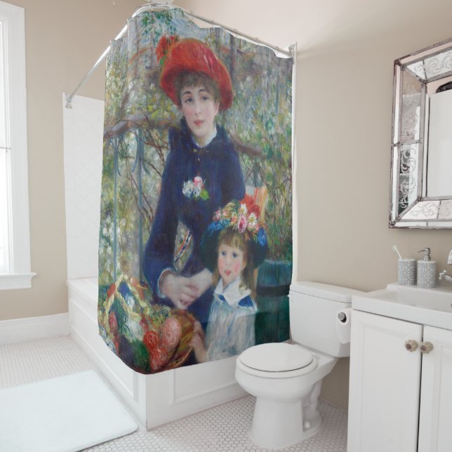 Rideaux De Douche On the Terrace, Impressionist Portrait, Renoir (En situation)