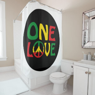 Rideaux De Douche One Love, Reggae design