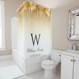 Rideaux De Douche or brillant de luxe