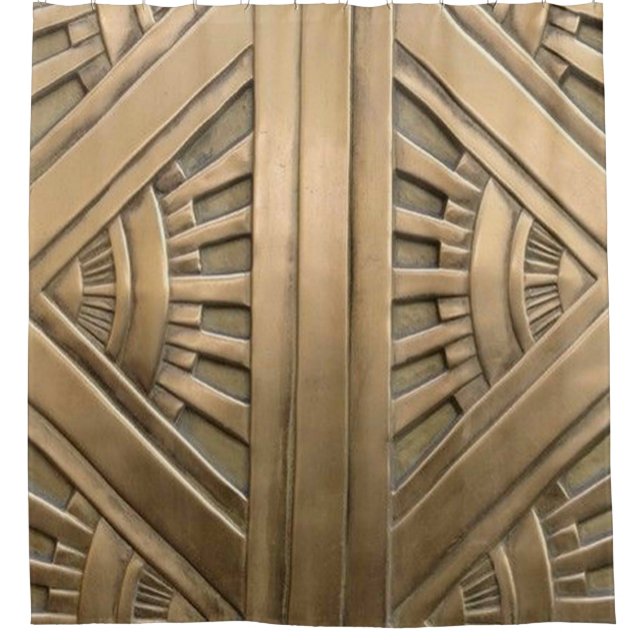 Rideaux De Douche or, nouveau d'art, art déco, cru, chic, élégant, (Devant)