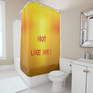 Rideaux De Douche Orange Chaud.