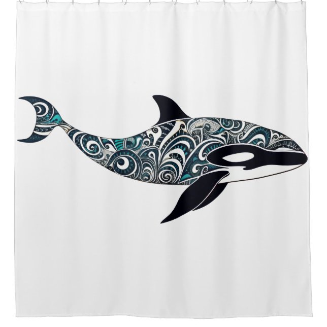 Rideaux De Douche Orca doodle Petit (Devant)