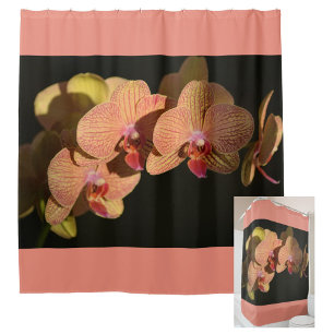 Rideaux De Douche Orchidées Coral rose Photographique Floral