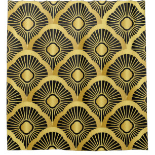 Rideaux De Douche Ornement Art Déco : Motif Vintage sans couture