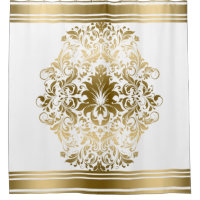 Ornement de dentelle florale bordé de bandes d'or