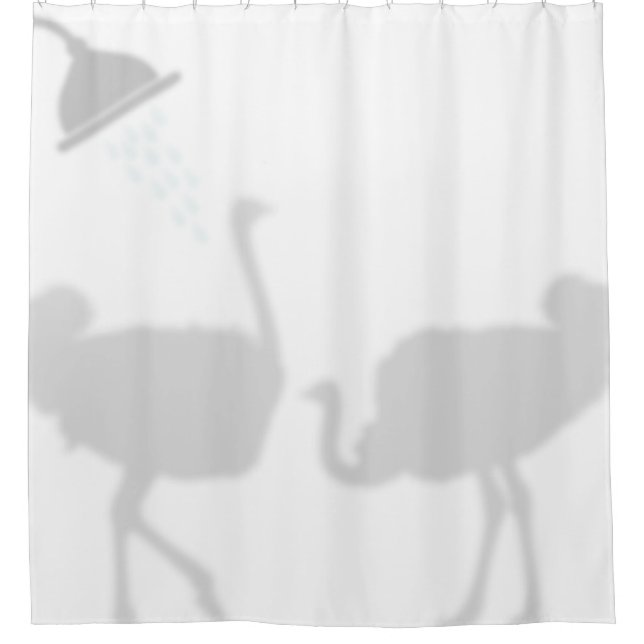 Rideaux De Douche Ostrich Shadow Silhouette Shadow Buddies dans Douc (Devant)