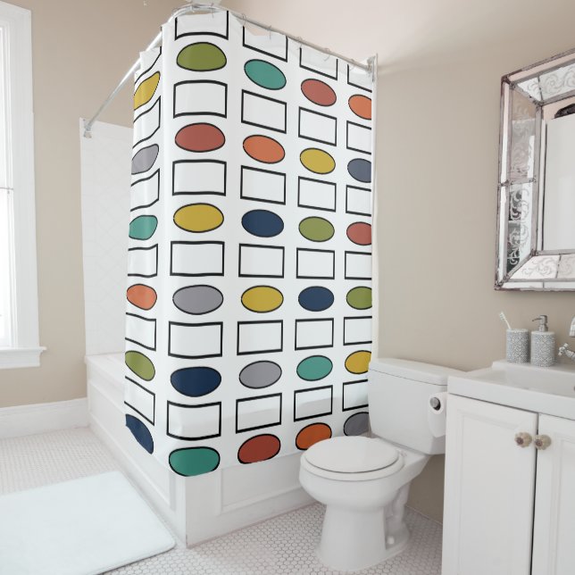 Rideaux De Douche Ovales et rectangles (En situation)