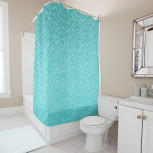 Rideaux De Douche Paillettes de bleu aqua Glamour de fille Sirène sc